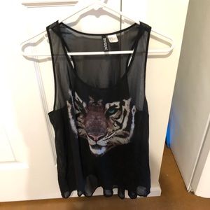 Polyester tiger tank top